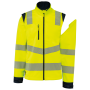 Gerecycled softshelljack met afneembare mouwen Hi Viz Yellow / Navy S