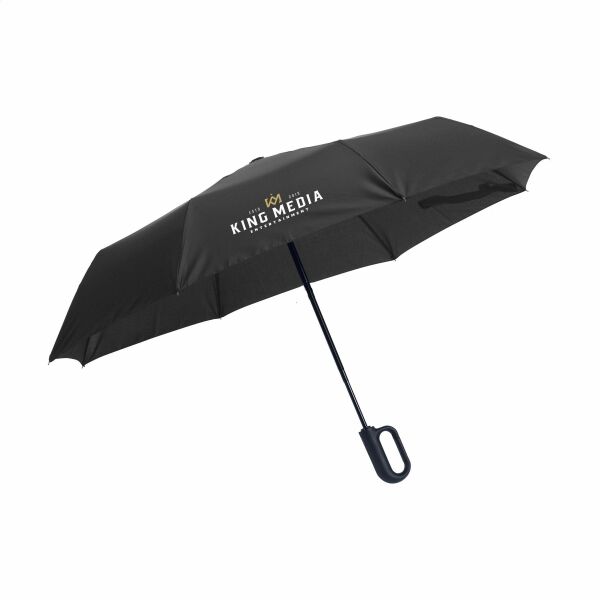 Carabiner RCS RPET parapluie pliable 21 inch - noir Carabiner RCS RPET parapluie pliable 21 inch - noir