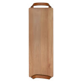 Plank met leren handvaten beuken