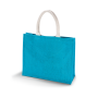 Jute Strandtas Turquoise One Size