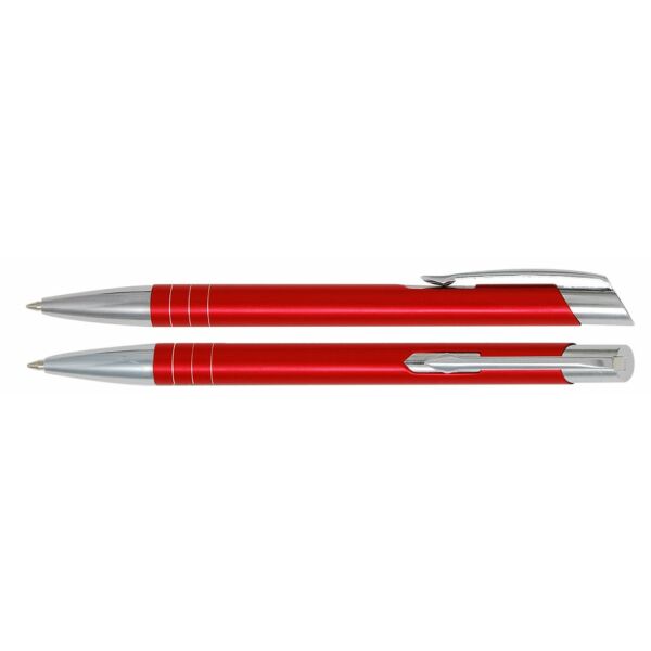 Aluminium balpen Tours Rood - Blauwe inkt Aluminium balpen Tours Rood - Blauwe inkt
