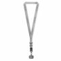 Geweven verstelbare crossbody telefoonhouder met gegraveerde metalen logoplaat