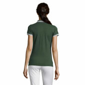 PASADENA WOMEN - PASADENA dames polo 200g - XXL - Forest Green/White