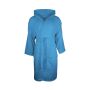 Bathrobe Deluxe Hooded Velours, 450 gr/m², Aqua Azure XXL/3XL