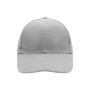 6 Panel Cap Laminated light grey one size