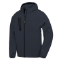 Gerecycled 3-laags unisex softshell jacket met capuchon. Navy / Navy XXL