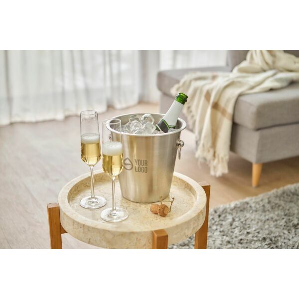 RVS champagnekoeler Hester zilver RVS champagnekoeler Hester zilver