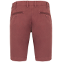 Herenbermuda met verwassen look Washed Marsala 54 FR