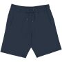 Ecologische herenshort French Terry  washed navy blue 4XL