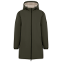 Ecologisch waterdicht uniseks jasje met sherpavoering Organic Khaki XS