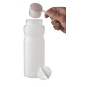 Baseline® Plus 650 ml sportfles met shaker bal - Aqua/Mat helder