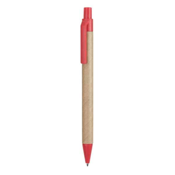 GROVE balpen van gerecycled karton - rood GROVE balpen van gerecycled karton - rood