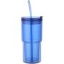 Archer 480 ml dubbelwandige plastic beker - Koningsblauw