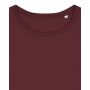 Stella Serena - Het dames T-shirt met lage ronde hals - Burgundy (M)