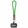 Sleutelhanger & telefoonhouder met koord met leren uiteinde Sleutelhanger & telefoonhouder met koord met leren uiteinde