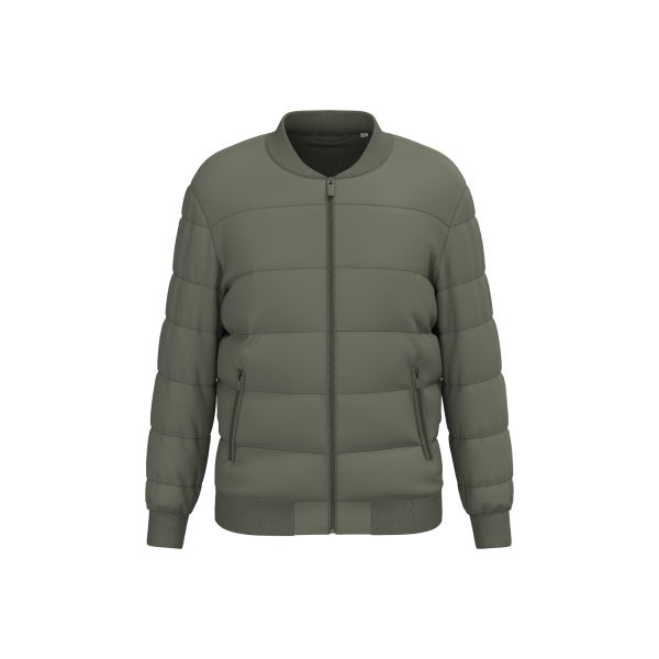 Ecologisch gewatteerd uniseks jasje met teddykraag Organic Khaki XL Ecologisch gewatteerd uniseks jasje met teddykraag Organic Khaki XL