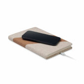 CORTONA - A5 notitieboek met lader 15W - Beige