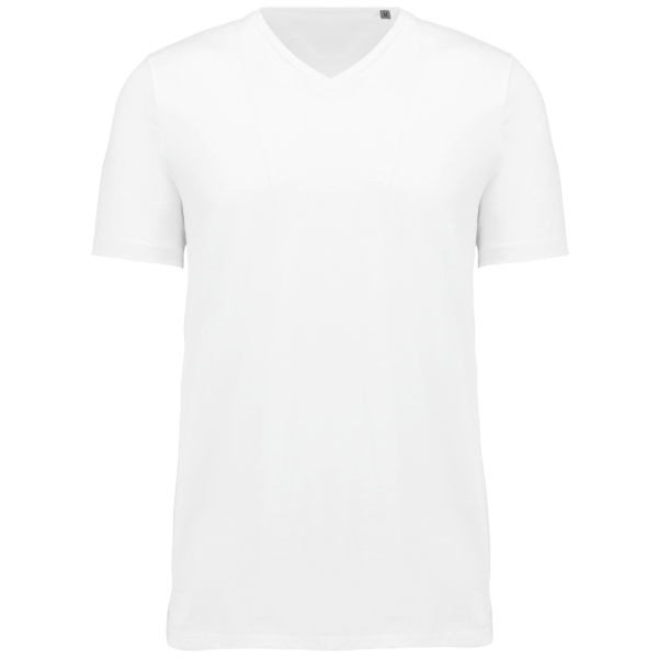 Heren-t-shirt Supima V-hals korte mouwen