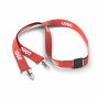 Polyester Pantone-gematchte zeefdruk keycord met 2 clips