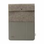 Recycled Felt & Apple Leather Laptop Sleeve Plus 16"