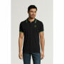 PASADENA MEN - PASADENA heren polo 200g - XXL - Zwart/Limoen