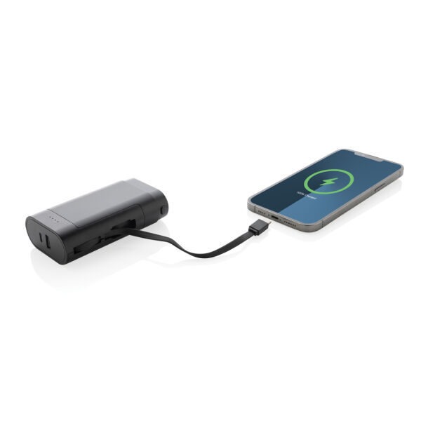 CycleCell 10.000 mAh powerbank met verwijderbare batterij, zwart CycleCell 10.000 mAh powerbank met verwijderbare batterij, zwart