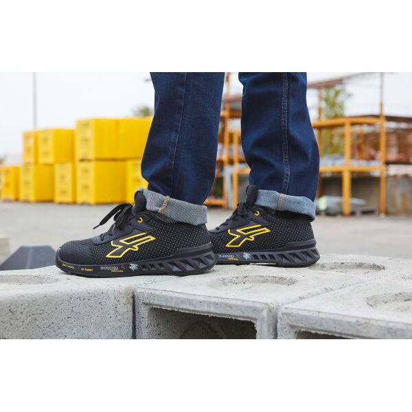 Veiligheidsschoen model Matt Black / Yellow 36 EU Veiligheidsschoen model Matt Black / Yellow 36 EU