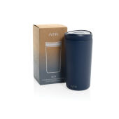 Avira Alix RCS recycled staal klik beker 400ML, donkerblauw