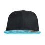Bronx Glitter Flat Peak Snapback Cap - Black/Pink - One Size