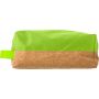 Toilettas van polyester en kurk Lynn groen