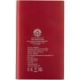 Pep type-C powerbank van 4000 mAh van gerecycled aluminium - Rood