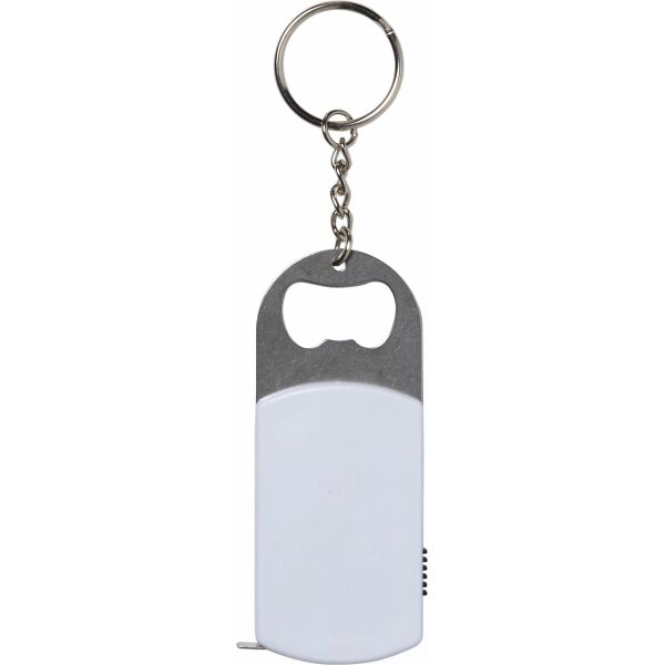 ABS sleutelhanger met flesopener Karen wit ABS sleutelhanger met flesopener Karen wit