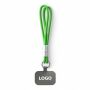 Sleutelhanger & telefoonhouder met koord met leren uiteinde.