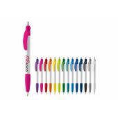 Balpen Cosmo grip hardcolour - Wit / Donkerblauw