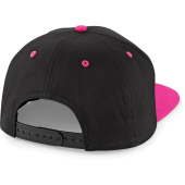 Tweekleurige 5-panel snapbackpet Black / Fuchsia One Size
