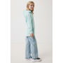 IQONIQ Yengo kids recycled katoen hoodie met steekzakken, crushed mint (34)