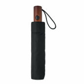 RAYNA FOLD - 21" auto paraplu houten greep - Zwart