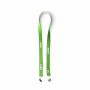 Polyester Pantone-gematchte zeefdruk keycord met 2 clips