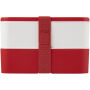 MIYO 700+700 ml dubbellaagse lunchbox - Rood/Wit/Rood