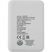 Asama type-C powerbank van 5000 mAh van gerecycled plastic - Wit