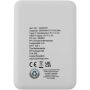 Asama type-C powerbank van 5000 mAh van gerecycled plastic - Wit