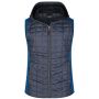 Ladies' Knitted Hybrid Vest royal melange/anthracite melange S