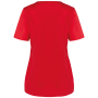 Damesblouse van polykatoen met drukknopen Deep Red S
