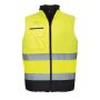 Hi-Vis tweekleuren Bodywarmer yellow/navy S