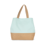 Shopper van jute- & katoencanvas Ice Mint / Natural One Size