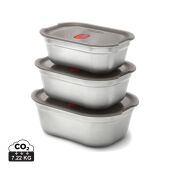 Black+Blum Mealprep Box Set 3 stuks Klein, Middel, Groot, grijs