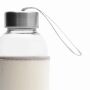 TAKE WELL - Glazen fles transparant, wit