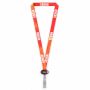 Polyester sublimatie lanyard met ovale badge reel met logo