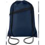 Oriole RPET-tas met trekkoord en voorvak met ritssluiting, 5 liter - Marineblauw