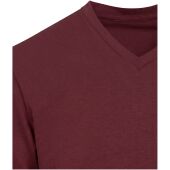 Balfour 200 g/m² unisex OCS organisch T-shirt met korte mouwen en V-hals - Diep bordeauxrood - S
